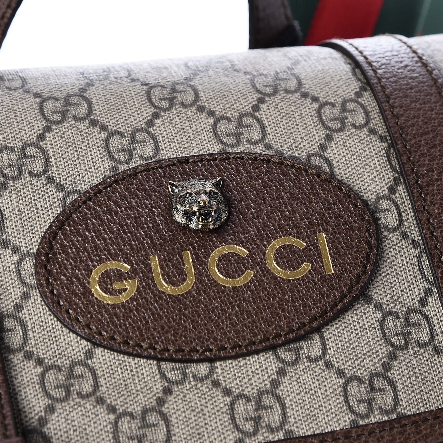 Soft GG Supreme Monogram Neo Vintage Double Buckle Backpack Beige New Acero Crop