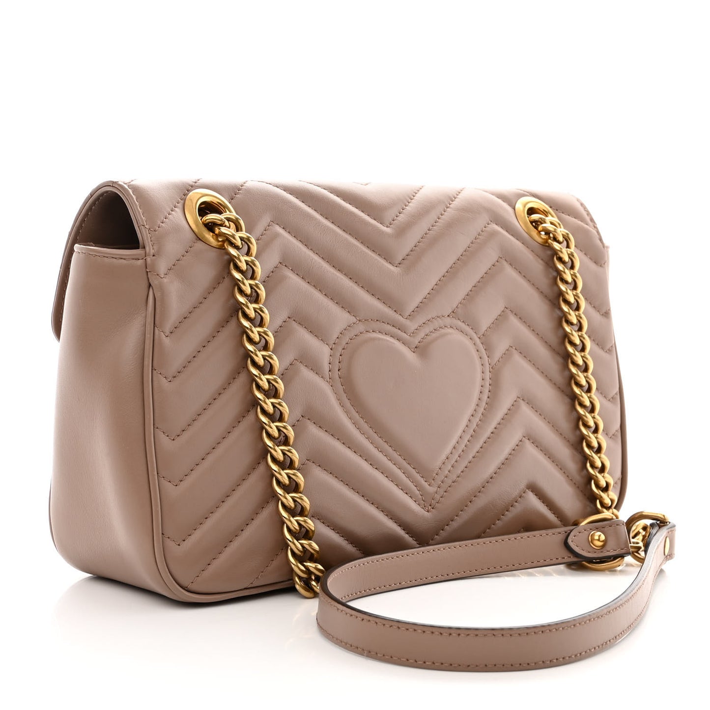 Calfskin Matelasse Small GG Marmont Shoulder Bag Porcelain Rose