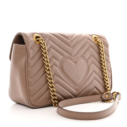 Gucci Calfskin Matelasse Small GG Marmont Shoulder Bag Porcelain Rose 3 of 10