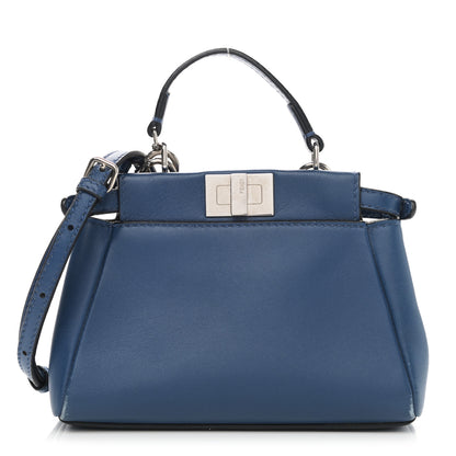 Fendi Shiny Nappa Micro Peekaboo Iconic Satchel Iris 1 of 11