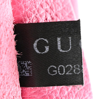 Gucci Pebbled Calfskin Medium Logo Portfolio Clutch  Pink Green 8 of 15
