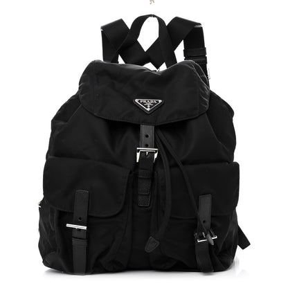 Prada Tessuto Nylon Saffiano Medium Backpack Black 1 of 8