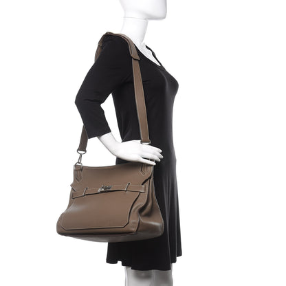 Hermes Taurillon Clemence Jypsiere 37 Etoupe 2 of 13