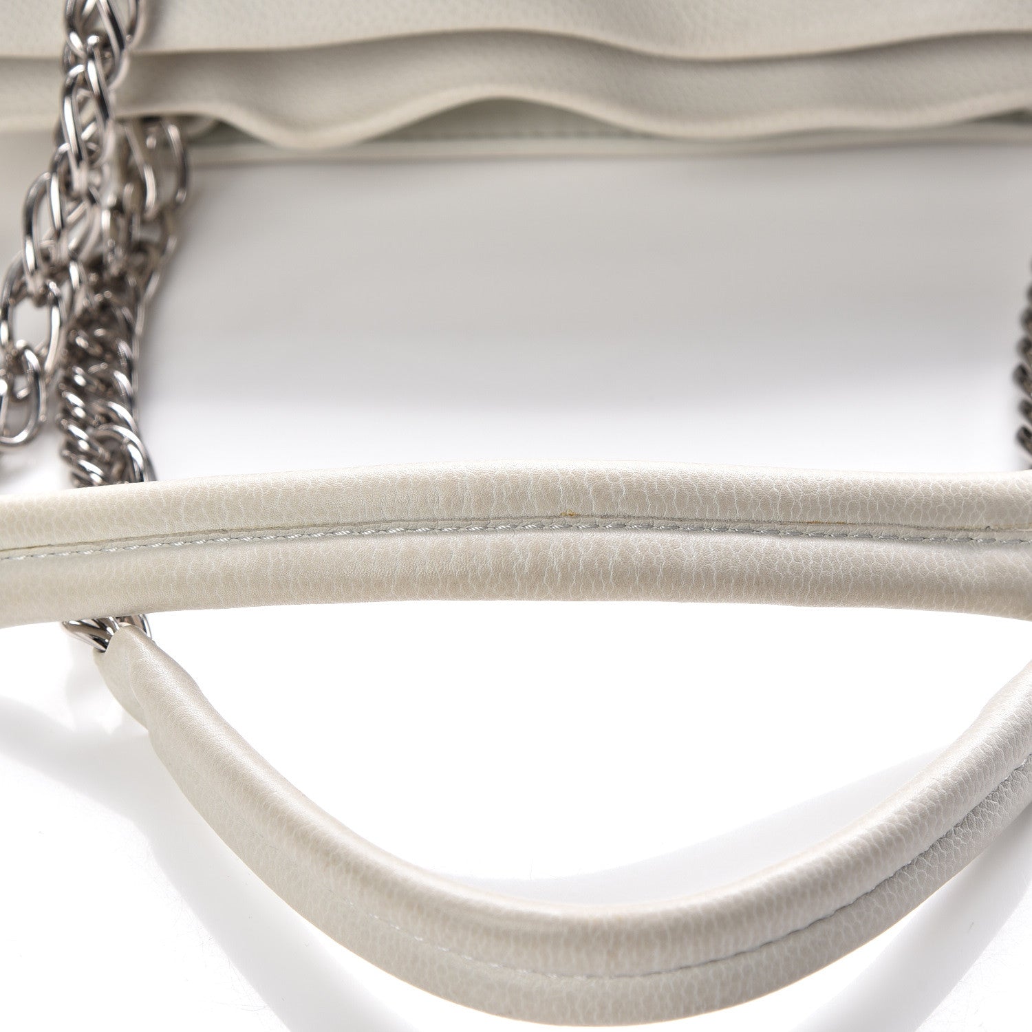 Chanel Caviar Large CC Tuck Tote Ivory 19 of 20