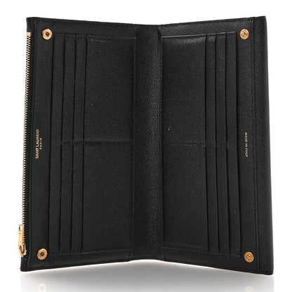Saint Laurent Grain De Poudre Monogram Uptown Wallet Black 5 of 9