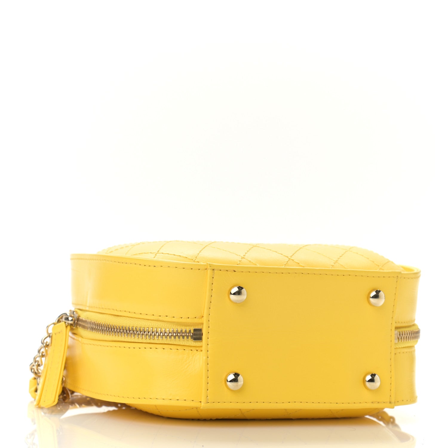 Chanel Crumpled Calfskin Vanity Case Yellow 4 of 11