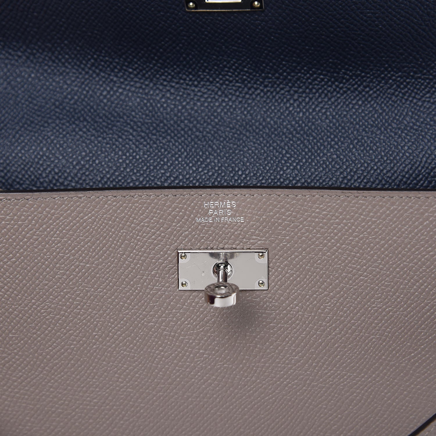 Hermes Epsom Kelly Longue Wallet Gris Asphalte Bleu Indigo 6 of 8