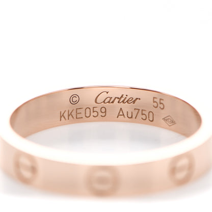 Cartier 18K Pink Gold 3.5mm LOVE Wedding Band Ring 55 7.25 4 of 5