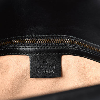 Gucci Calfskin Matelasse Small GG Marmont Shoulder Bag Black 10 of 12