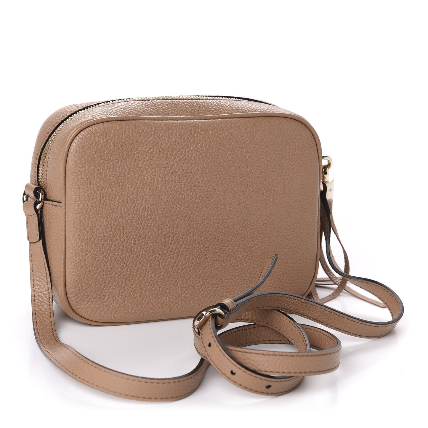 Pebbled Calfskin Small Soho Disco Bag Camelia