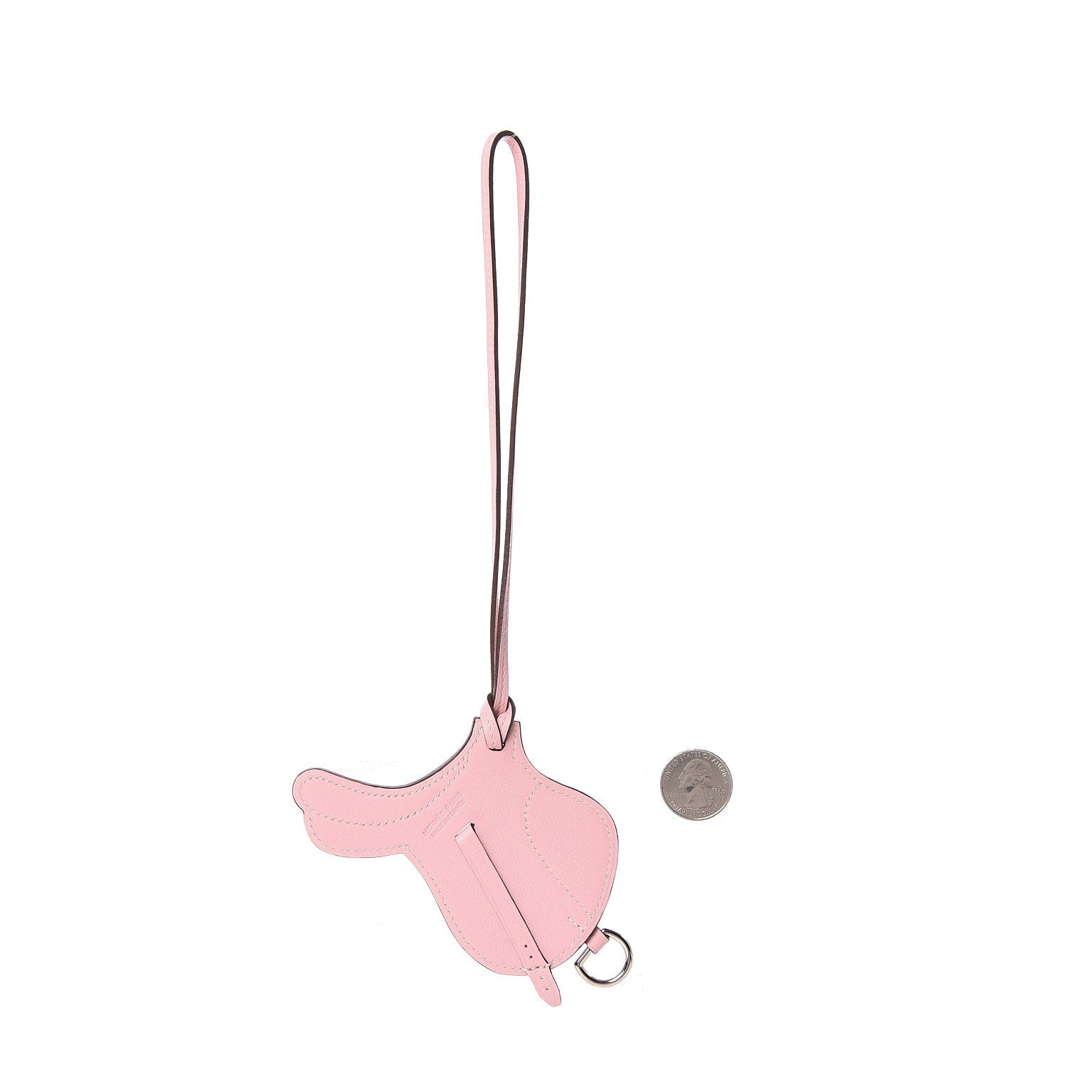 Hermes Swift Paddock Selle Horse Saddle Bag Charm Rose Sakura 2 of 4