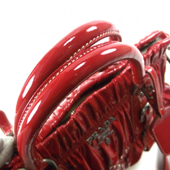 Prada Vernice Dressy Gaufre Red 5 of 10