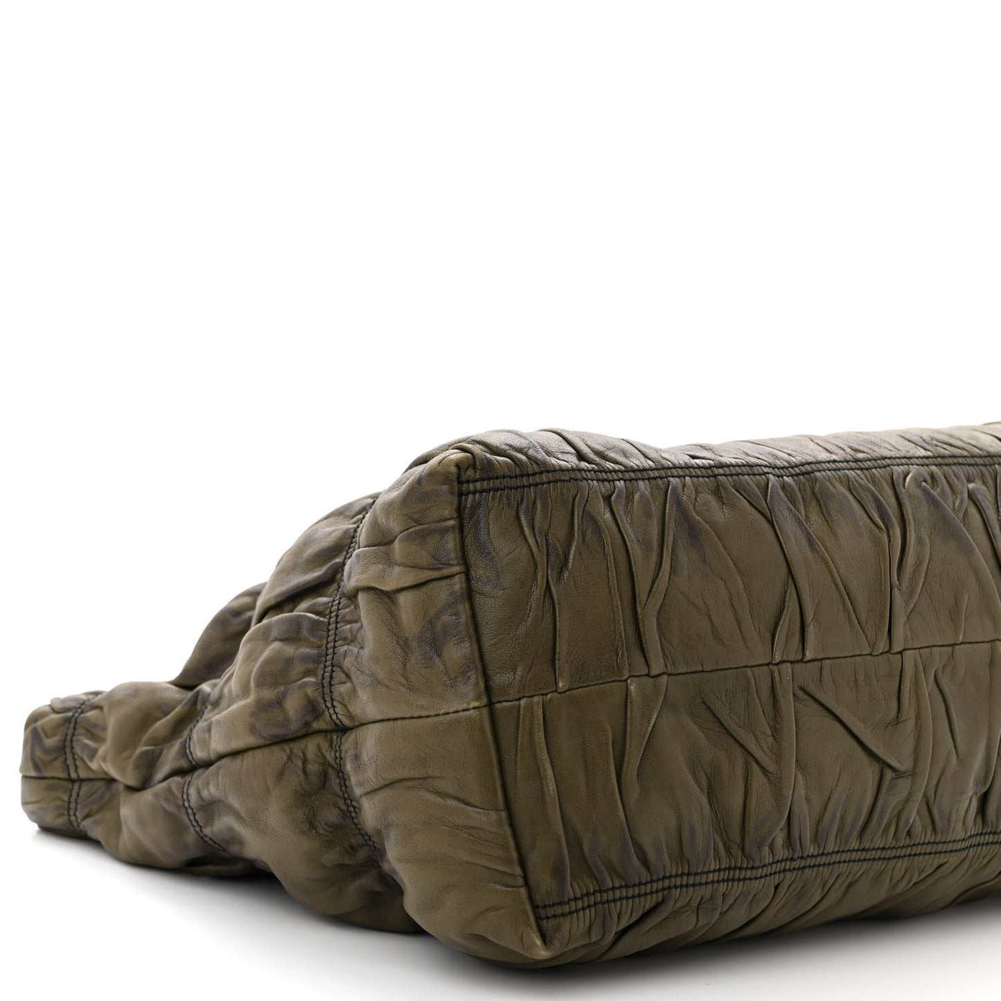 Nappa Gaufre Tote Green