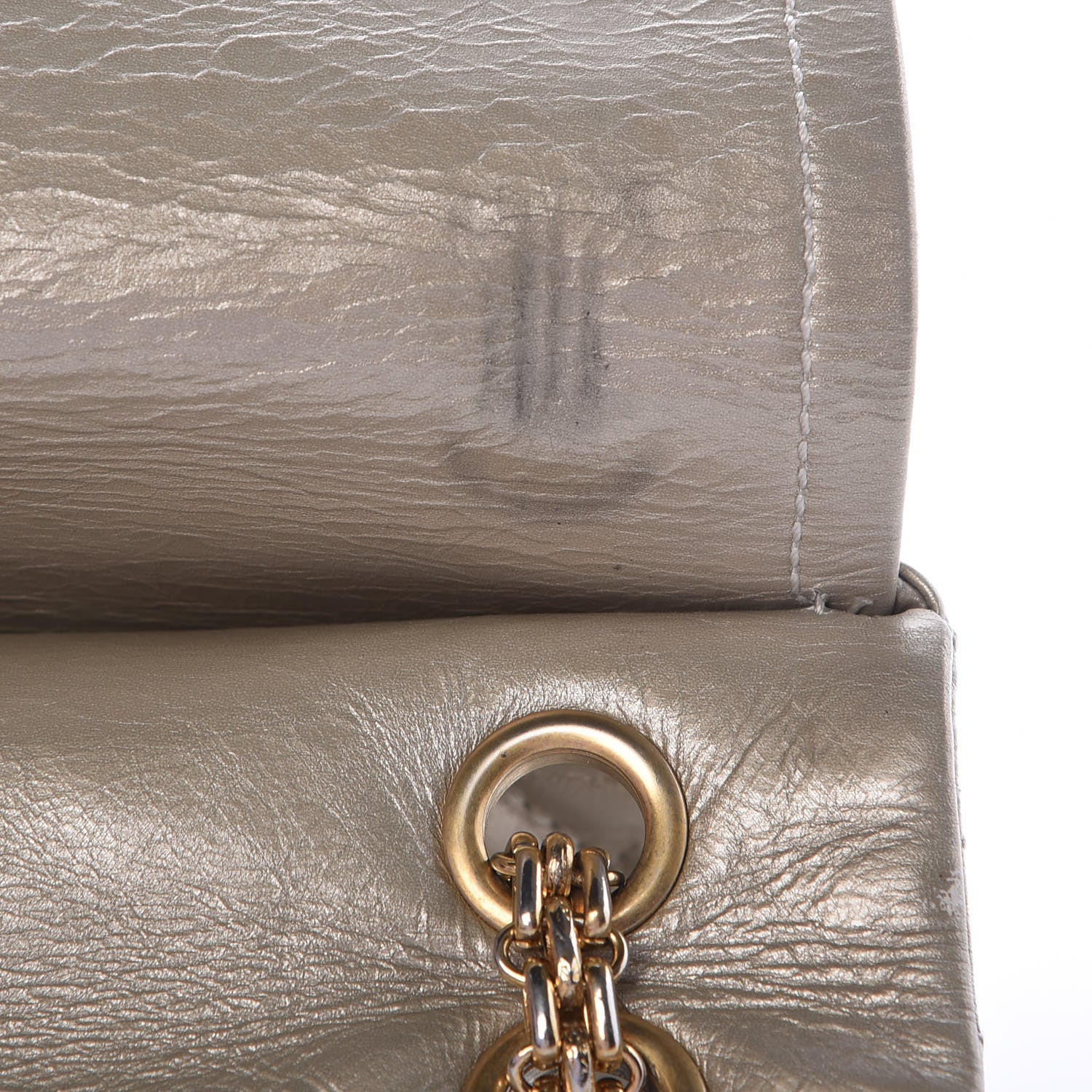 Chanel Metallic Aged Calfskin Quilted 2.55 Reissue 226 Flap Gold 14 of 21