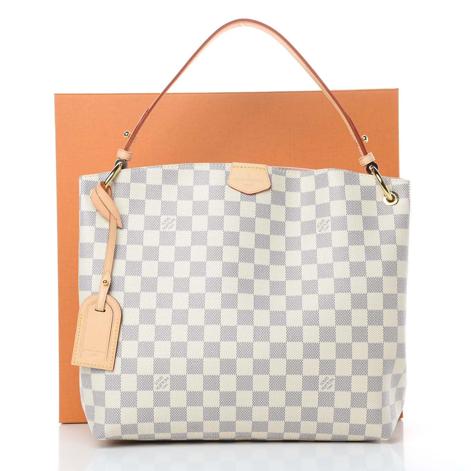 Louis Vuitton Damier Azur Graceful PM Rose Ballerine 12 of 12
