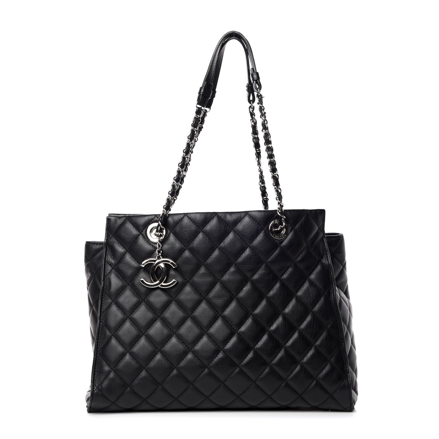 Chanel Calfskin Quilted Large Chic and Soft Shopping Tote Black 1 of 18