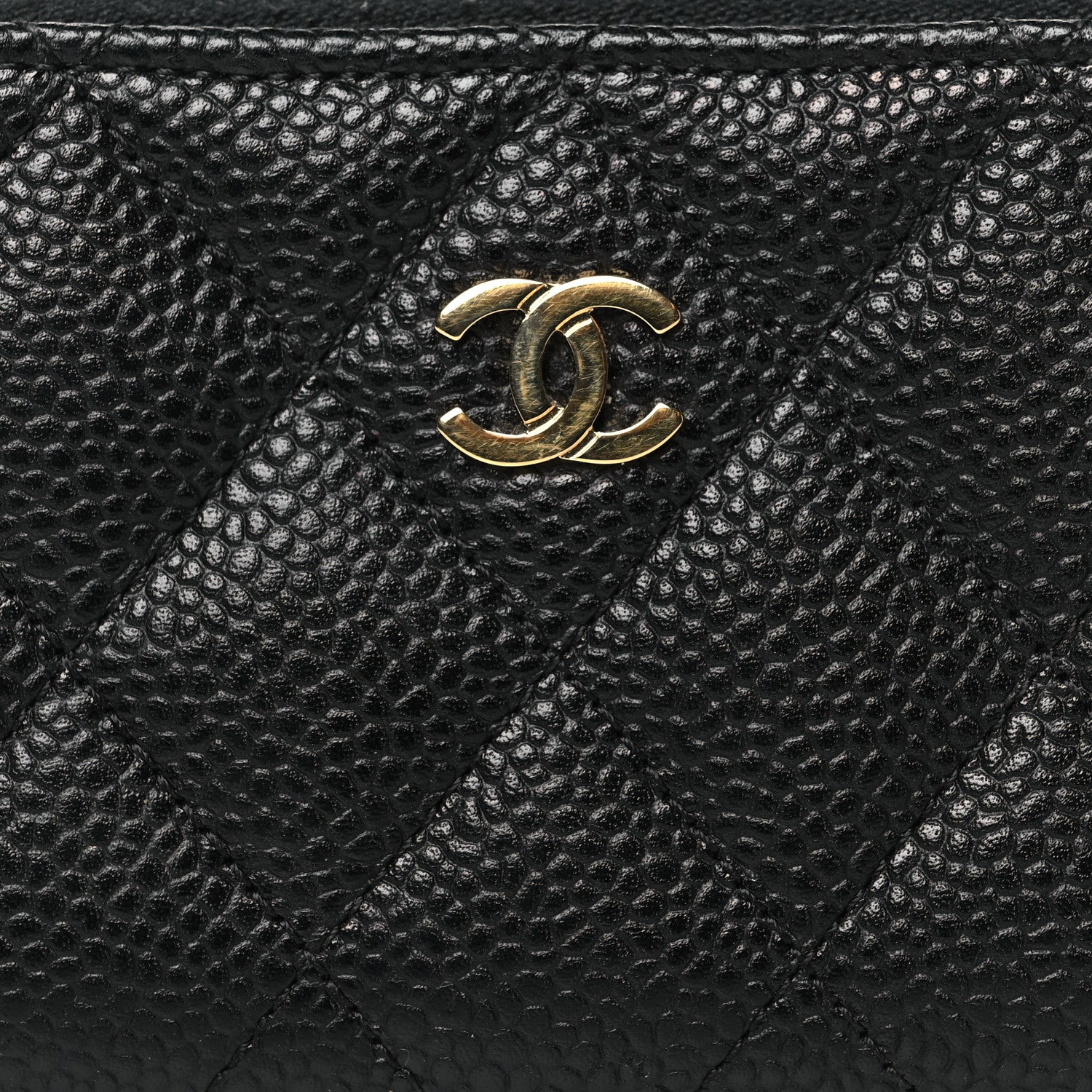 Chanel Caviar Quilted Zip Coin Purse Black 8 of 8