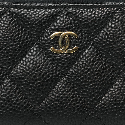 Chanel Caviar Quilted Zip Coin Purse Black 8 of 8
