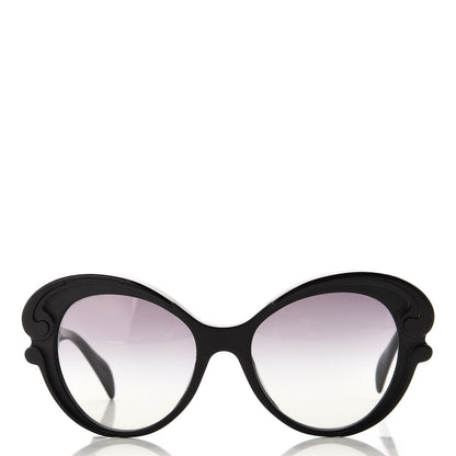 Prada Baroque Cat Eye Sunglasses SPR 28N Black 2 of 7