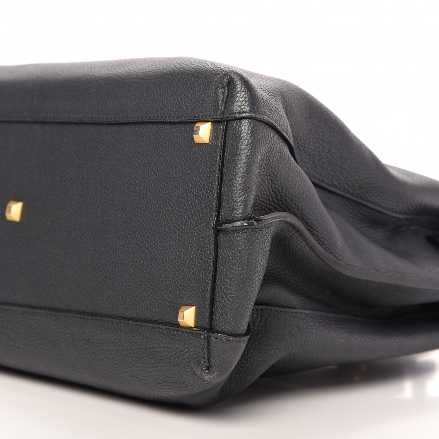 MCM Grained Calfskin Large Milla Tote Phantom Grey 9 of 13