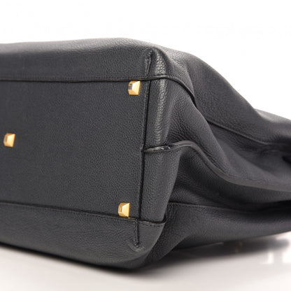 MCM Grained Calfskin Large Milla Tote Phantom Grey 9 of 13