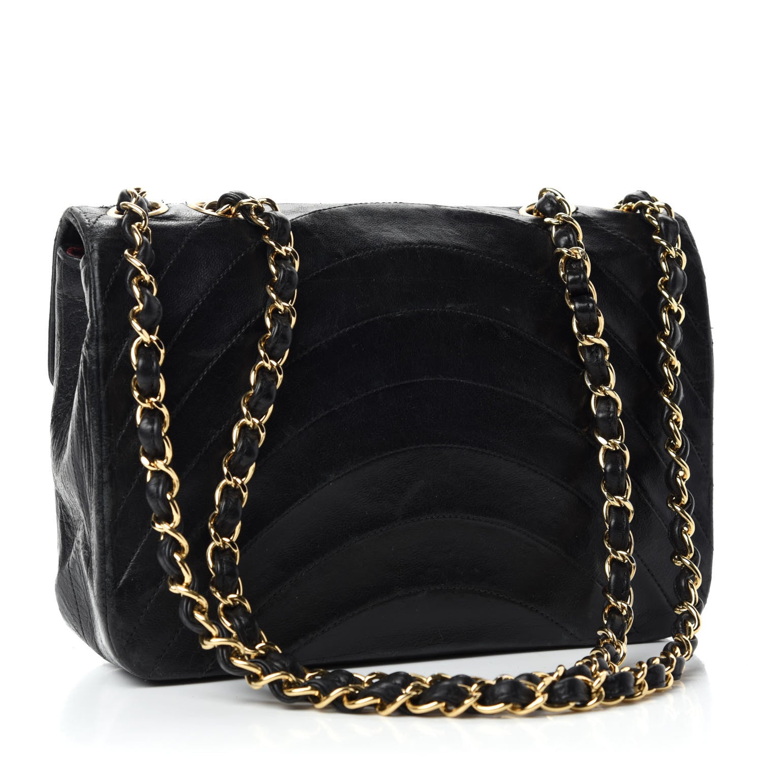Chanel Lambskin Ribbon Quilted Small Single Flap Black 3 of 12