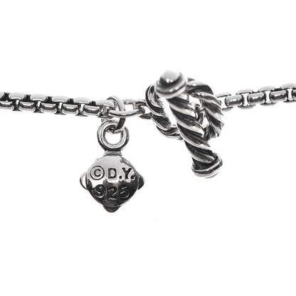 David Yurman Sterling Silver Pearl 7.5mm Quatrefoil Long Chain Necklace 6 of 6