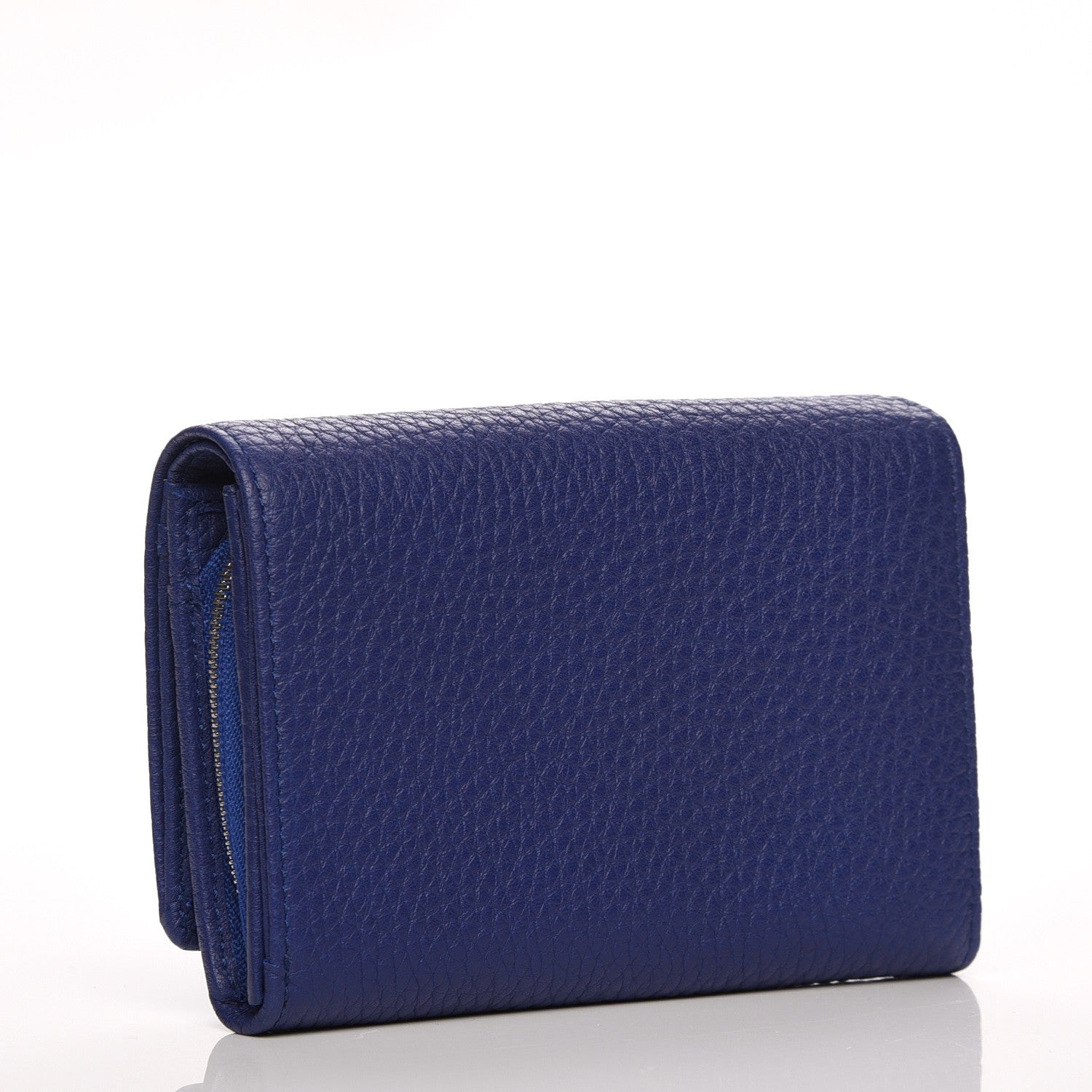 Mulberry Soft Grain Leather French Purse Wallet Indigo 3 of 9