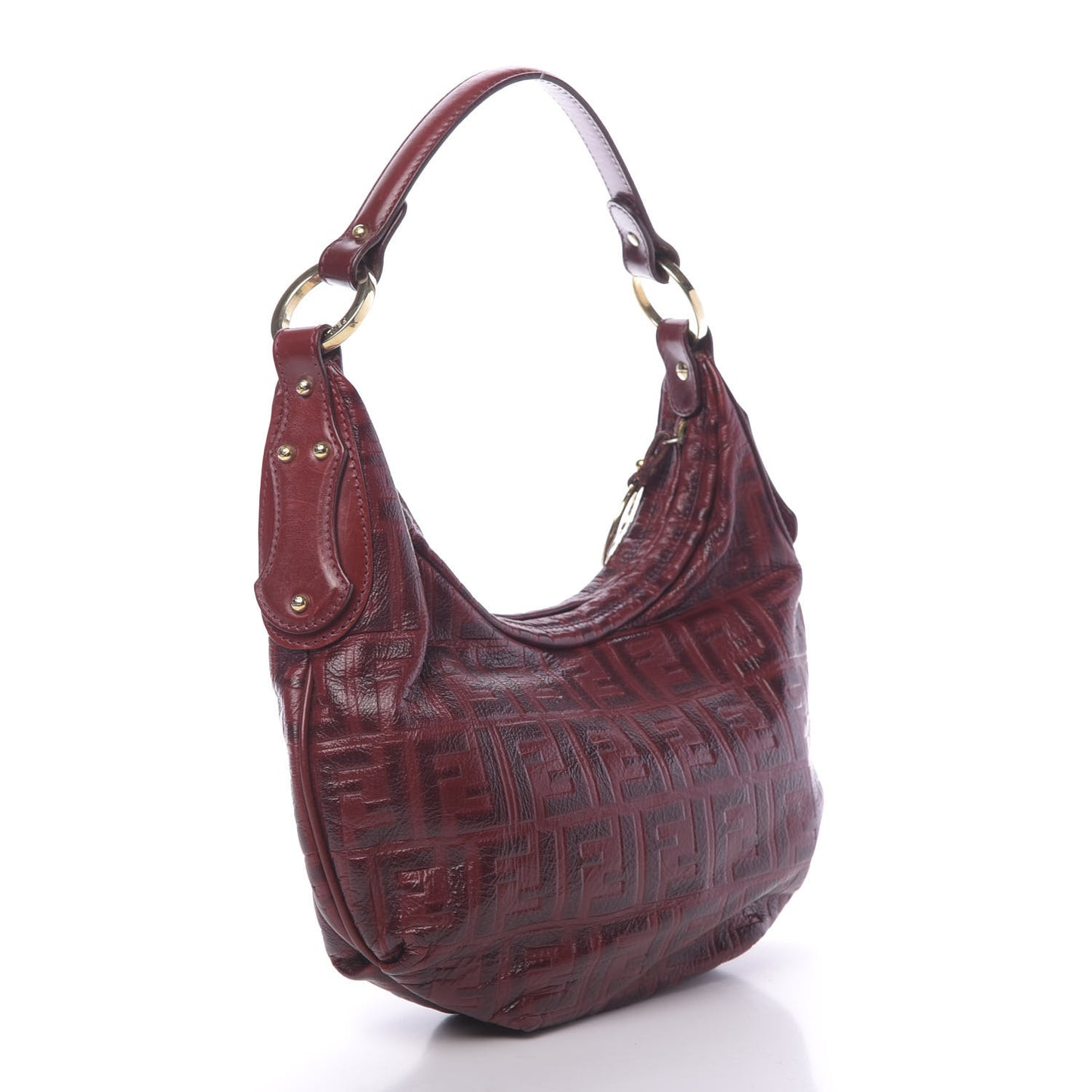Vitello FF Embossed Small Chef Hobo Rosso