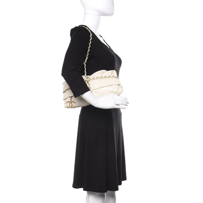 Chanel Calfskin Quilted Baluchon Dark White 2 of 9