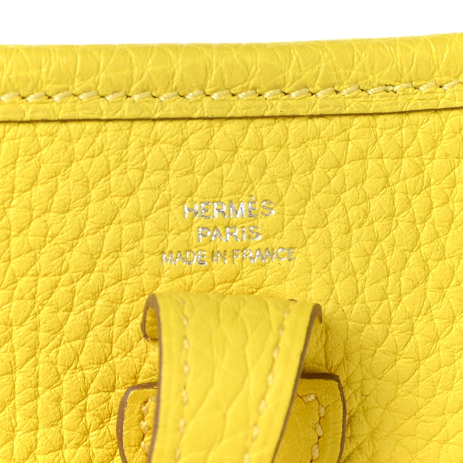 Hermes Taurillon Clemence Evelyne TPM Lime 5 of 10