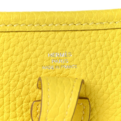 Hermes Taurillon Clemence Evelyne TPM Lime 5 of 10