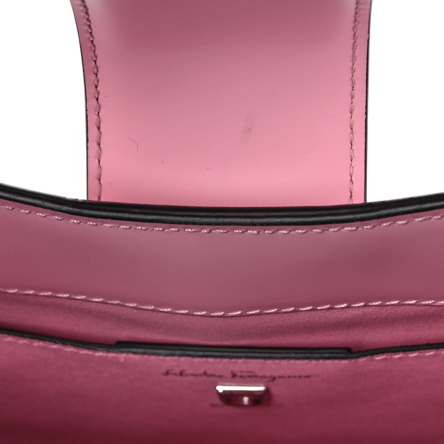 Salvatore Ferragamo Calfskin Trifolio Shoulder Bag Cheerleader Pink 12 of 13