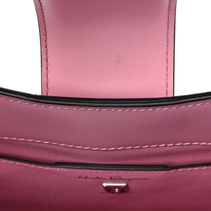 Salvatore Ferragamo Calfskin Trifolio Shoulder Bag Cheerleader Pink 12 of 13