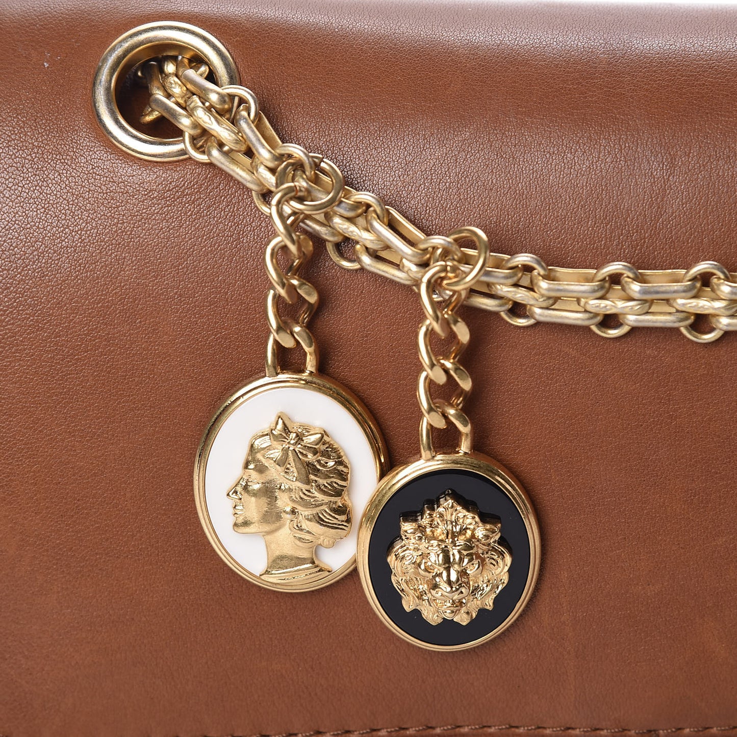 Calfskin Nude 2.55 Medals Reissue 225 Flap Camel