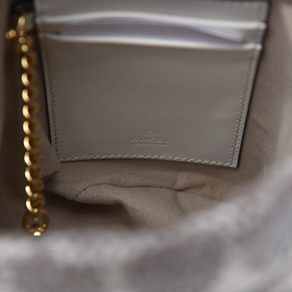 Gucci Snakeskin Mini Zumi Bucket Bag Grey 8 of 10