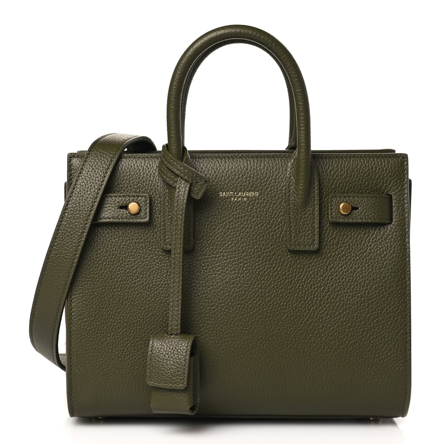 Grained Calfskin Nano Supple Sac De Jour Green