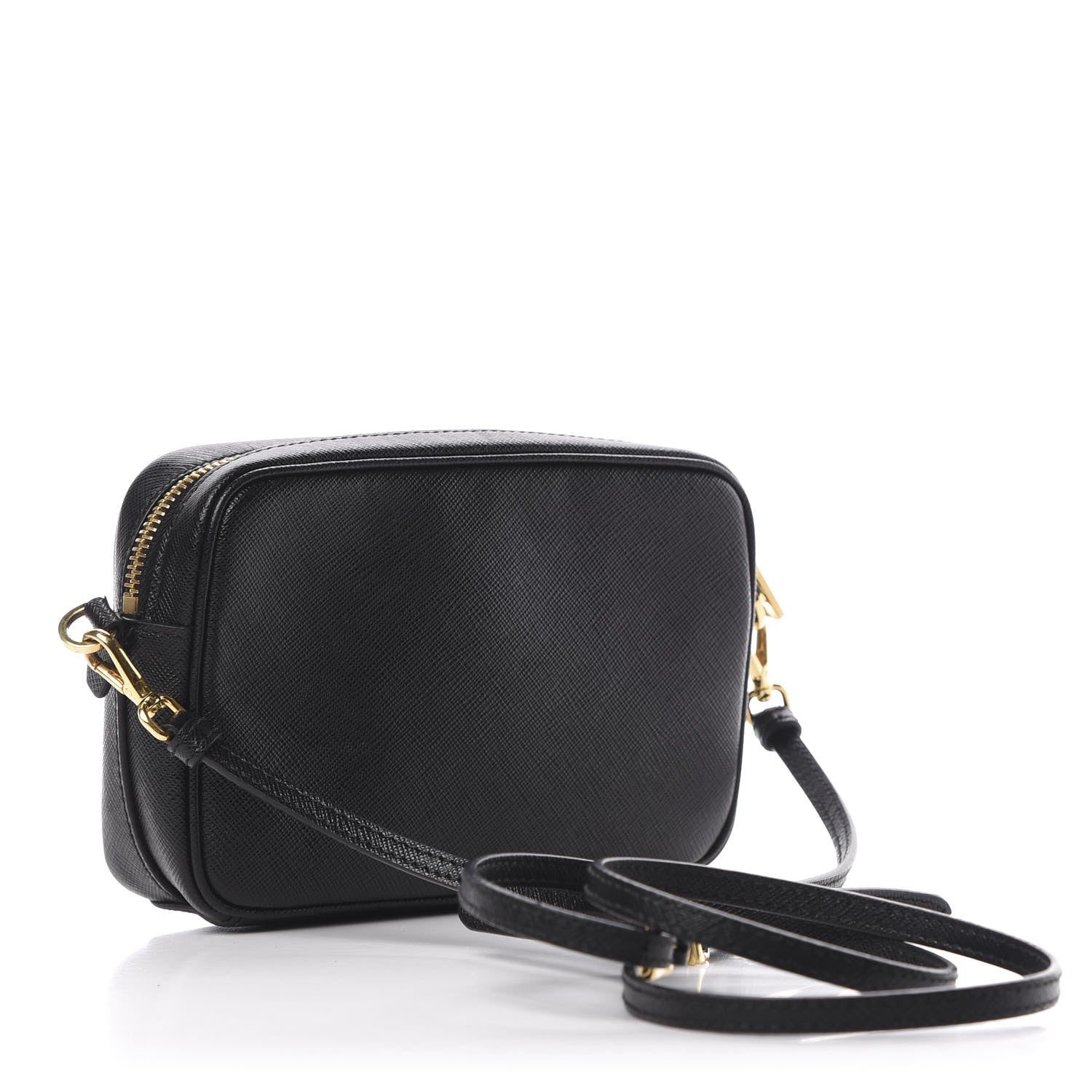 Prada Saffiano Lux Small Camera Crossbody Bag Black 3 of 9