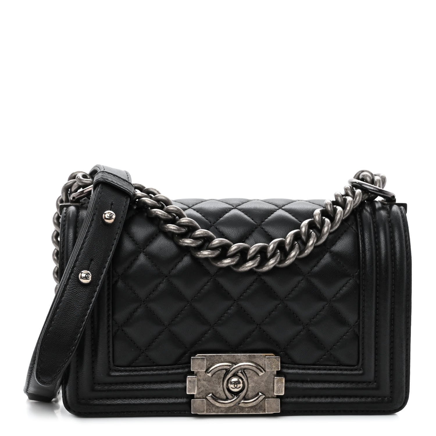 Chanel Lambskin Quilted Small Boy Flap Black 1 of 10