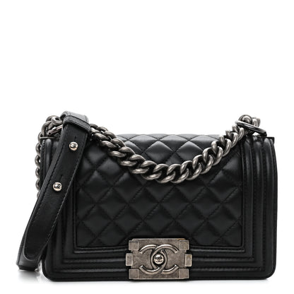 Chanel Lambskin Quilted Small Boy Flap Black 1 of 10