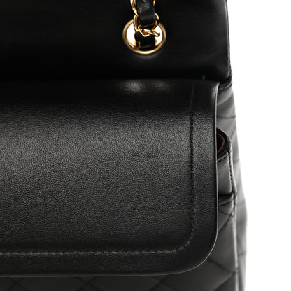 Chanel Lambskin Quilted Medium Double Flap Black 12 of 14