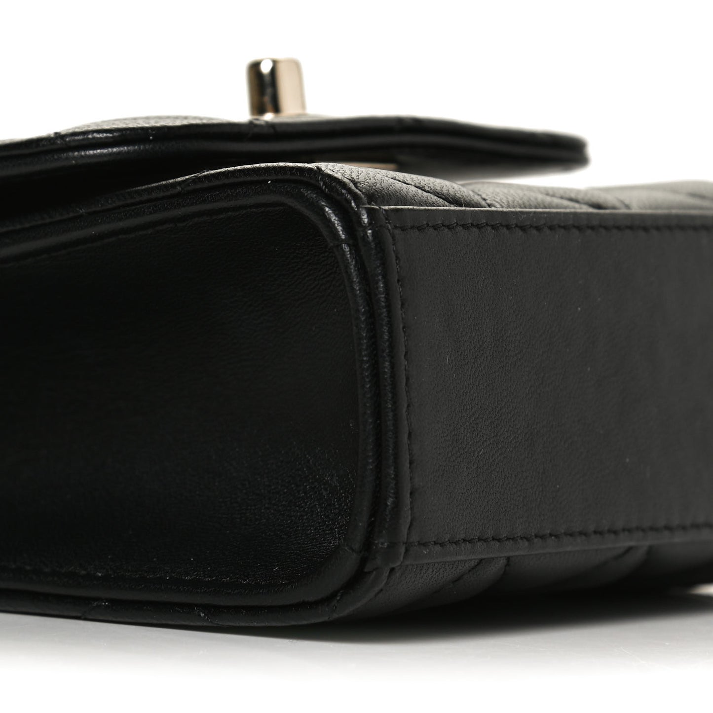 Lambskin Quilted Mini Trendy CC Clutch With Chain Black