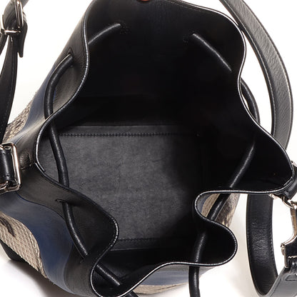 Proenza Schouler Smooth Leather Watersnake Patchwork Medium Bucket Bag Cadet 5 of 7