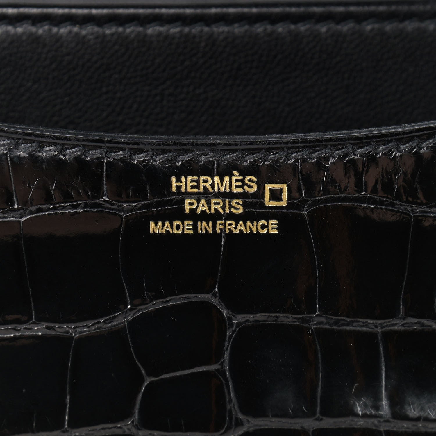 Hermes Shiny Alligator Constance 18 Black 6 of 12