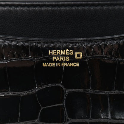 Hermes Shiny Alligator Constance 18 Black 6 of 12