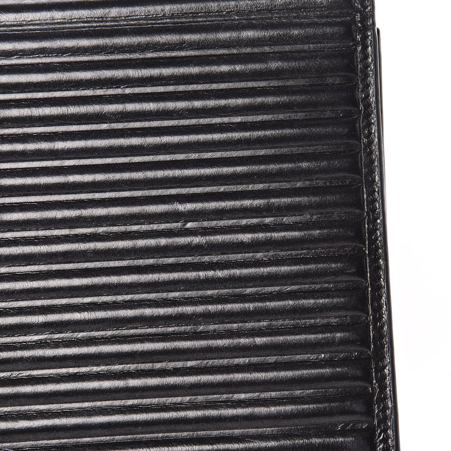 Ribbed Calfskin Opium Monogram Chain Wallet Black