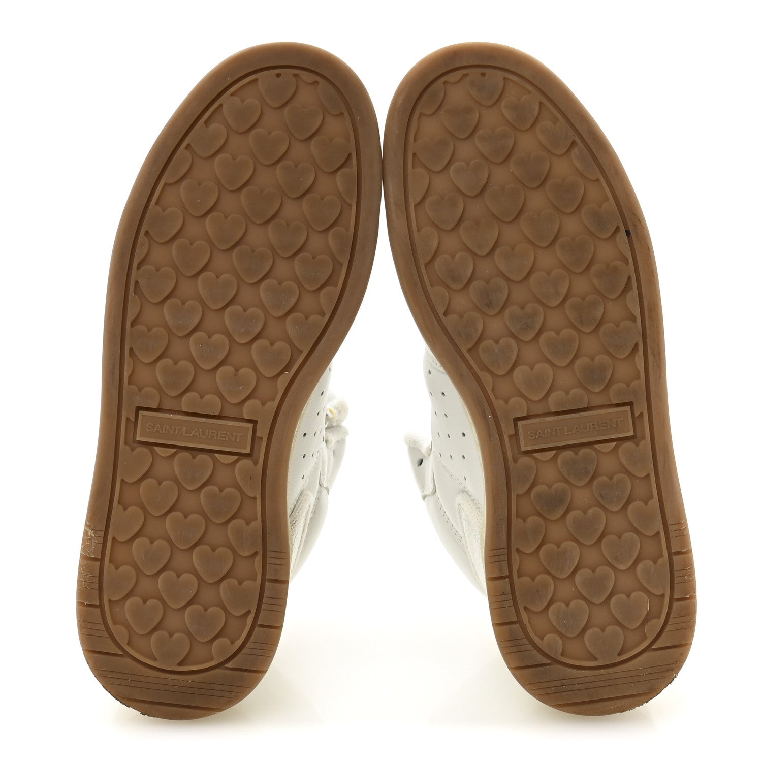 Saint Laurent Calfskin Womens SL/80 Mid Top Sneakers 37.5 Optic White 6 of 10