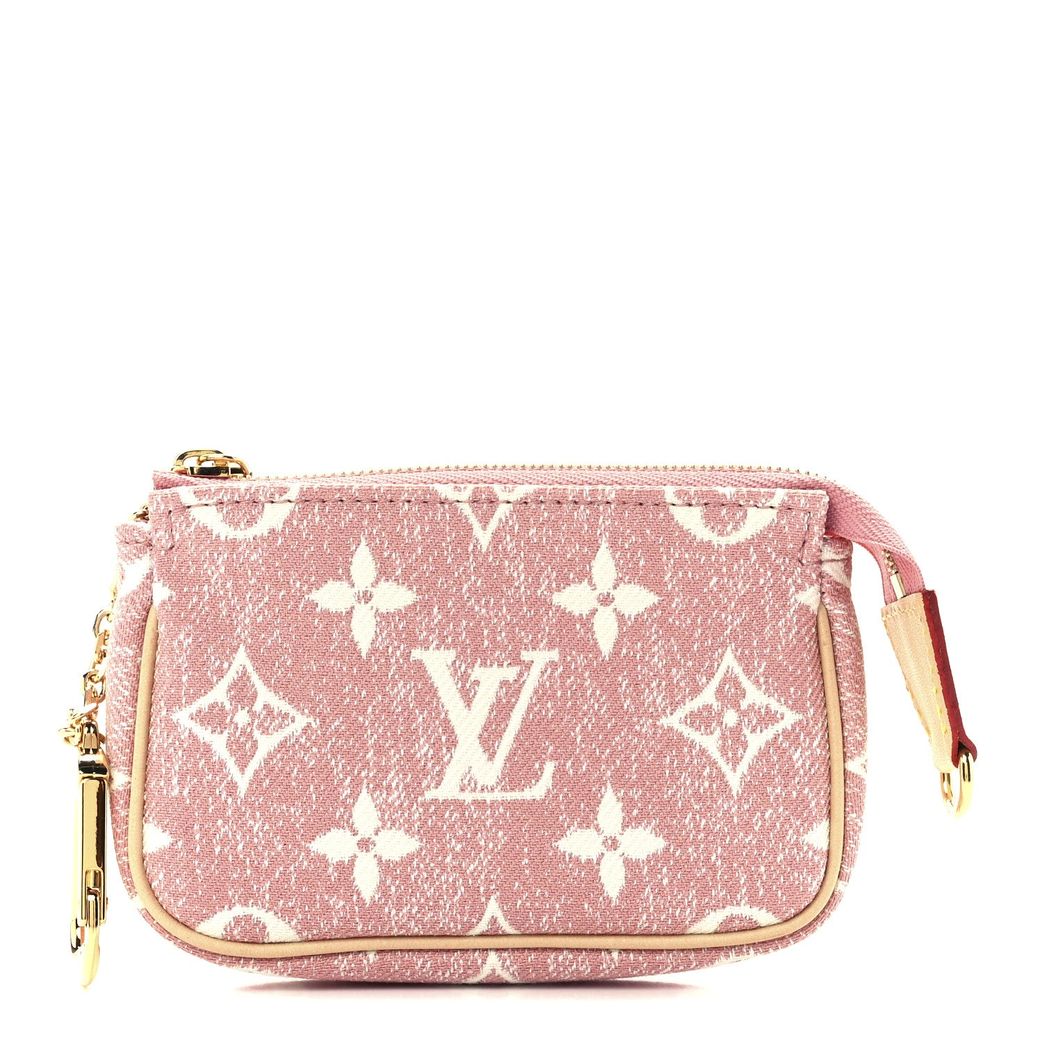 Louis Vuitton Denim Jacquard Monogram Micro Pochette Accessories Rose 1 of 11