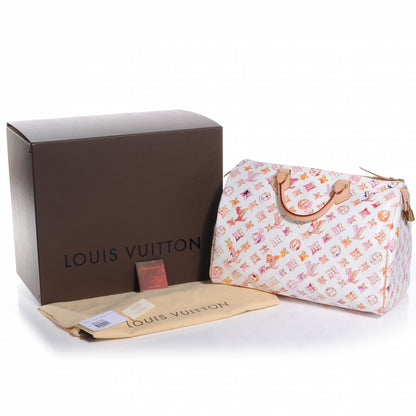 Louis Vuitton Watercolor Aquarelle Speedy 35 White 5 of 8