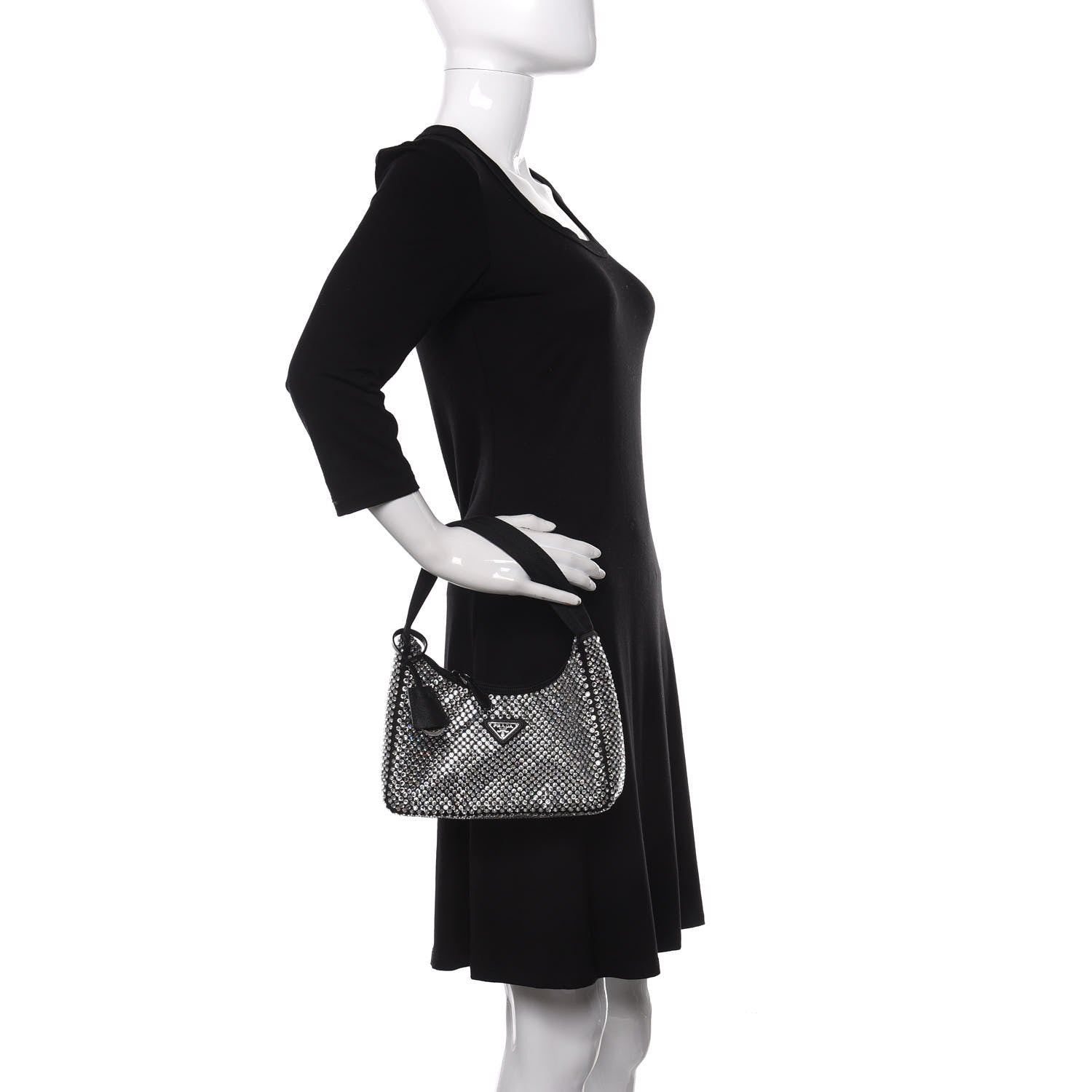 Prada Satin Crystal Mini Re-Edition 2000 Bag Cristal 2 of 10